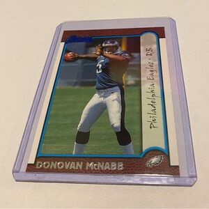 Donovan McNabb RC Rookie 1999 Topps Bowman Football Card #168 Vintage
